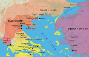 Carte de la Macédoine sous Philippe II