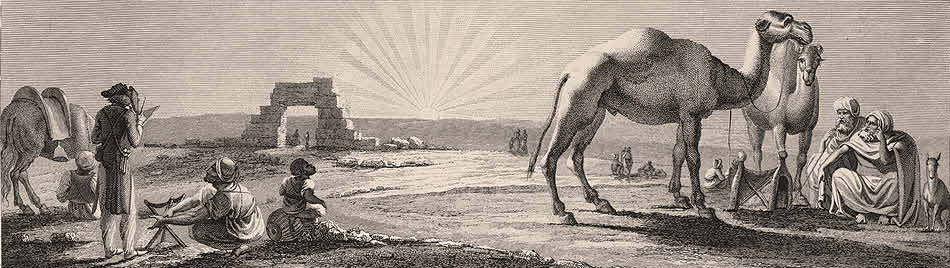 Vue des ruines de Nekhen - Hierakonpolis par Vivant Denon
