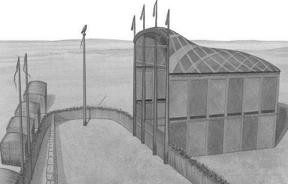 Reconstitution du temple du dieu faucon à Nekhen - Hierakonpolis