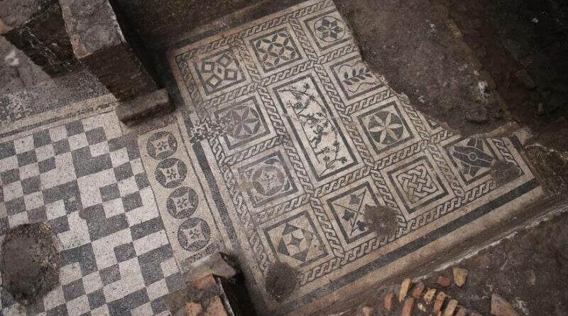 mosaïques fouilles métro Rome