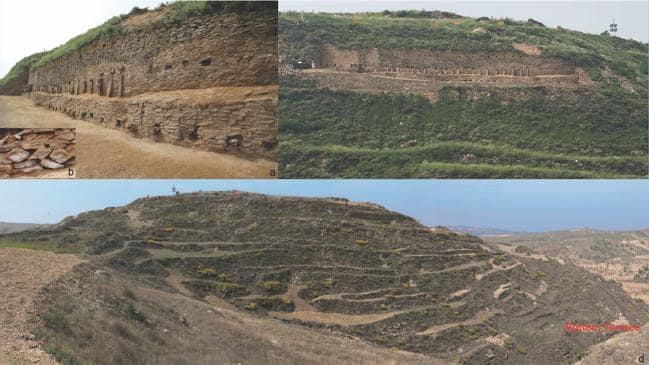 Les vestiges de la pyramide de Shimao, une ville néolithique de Chine