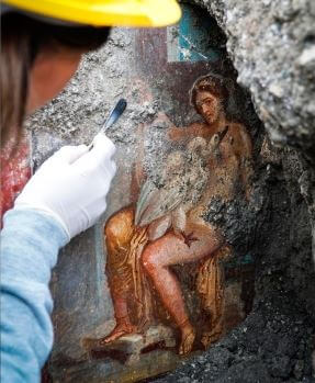 fresque-romaine-pompei-leda-cygne