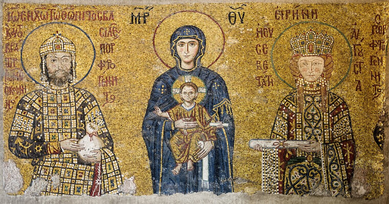 Mosaïque de Sainte-Sophie à Istanbul.