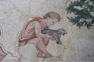 Mosaïques trouvées lors des fouilles du Grand Palais des empereurs byzantins à Constantinople.