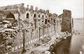 Vue ancienne des ruines du palais du Boucoléon à Istanbul.