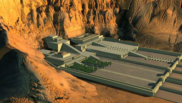 Reconstitution de Deir-el-Bahari.