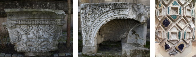 Fragments sculptés byzantins de l'église Saint-Polyeucte de Constantinople