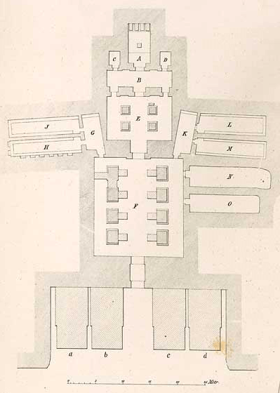 Plan du grand temple d'Abou Simbel