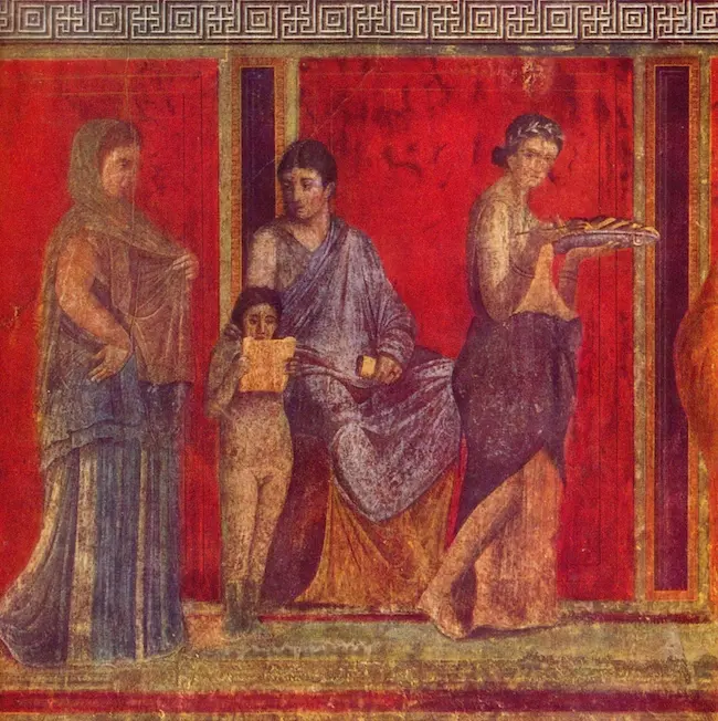 Fresque de la villa des mystères à Pompéi