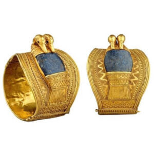 Bracelets du trésor de Bubastis, cité de la déesse chat Bastet, portant le cartouche de Ramsès II, XIXe dynastie