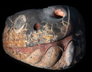 Serpent aztèque polychrome, Mexico-Tenochtitlan
