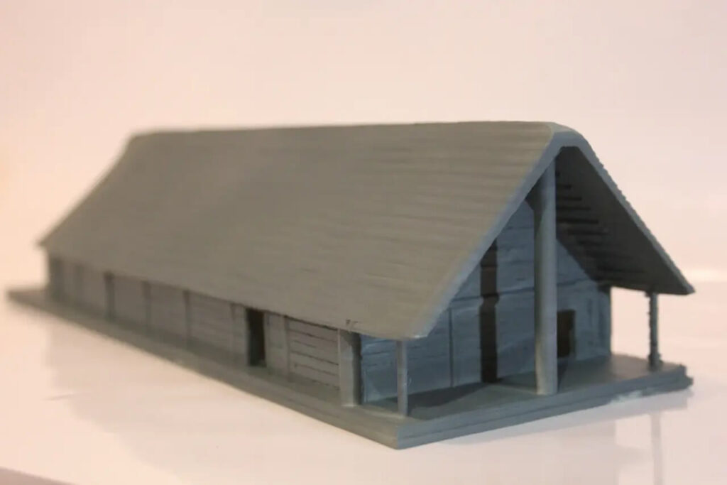 Reconstitution supposée de la grande salle de Seddin de l'âge du bronze