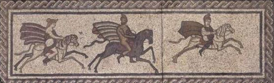 Mosaïque romaine de Low Ham représentant Didon, Enée et Askanios