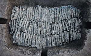Trésor de 100000 pièces découvert par les archéologues au Japon.