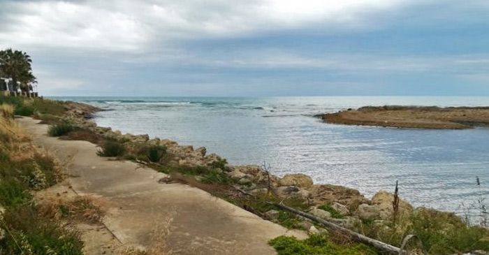 Embouchure du fleuve Akragas près d'Agrigente en Sicile