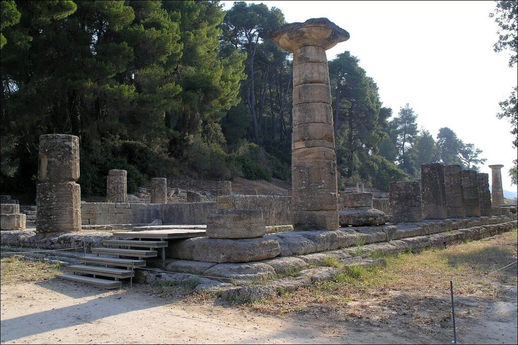 Temple d'Héra à Olympie en Grèce