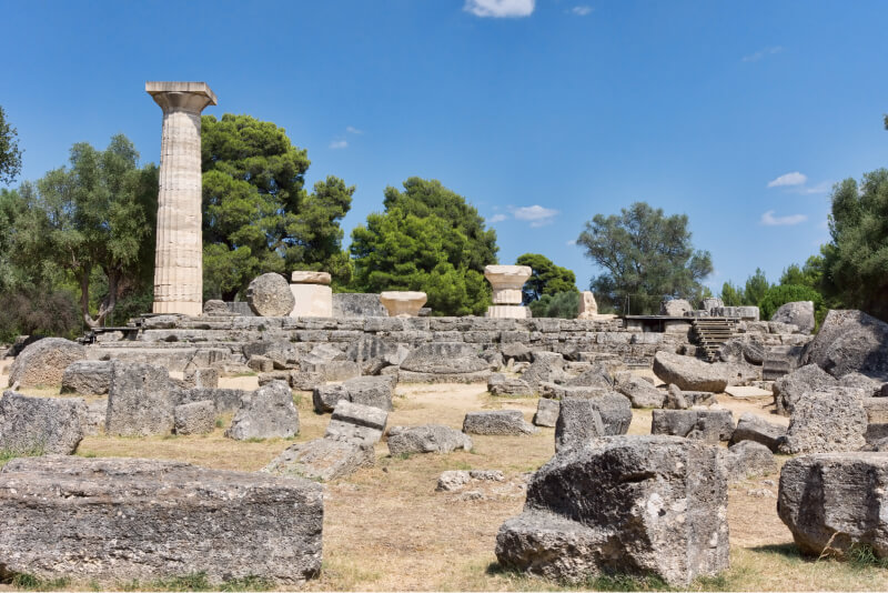 Ruines du temple de Zeus à Olympie