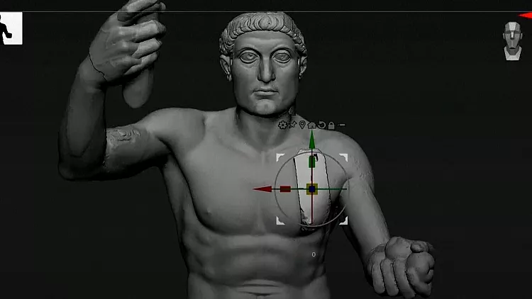 Numérisation du colosse de Constantin à Rome