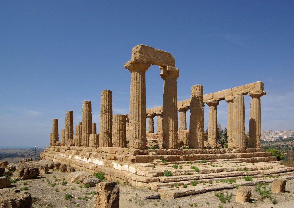 Temple d'Héra à Agrigente en Sicile