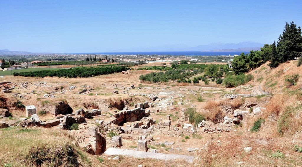 Vue du site archéologique de Corinthe