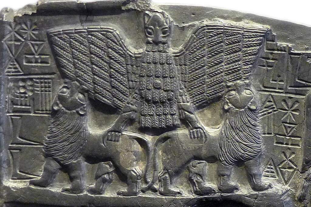 Aigle appelé "enzu", symbole de la cité-Etat sumérienne de Lagash, un des grands sites archéologiques de la Mésopotamie et de l'Assyrie