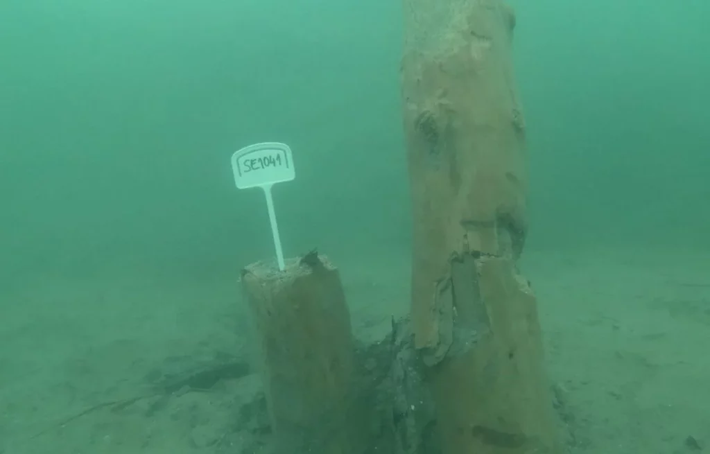 Récente découverte de l'archéologie sous-marine à Portoroz en Slovénie, vestiges d'un port romain