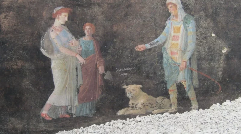 Fresques romaines d'une résidence, découvertes archéologiques de Pompéi