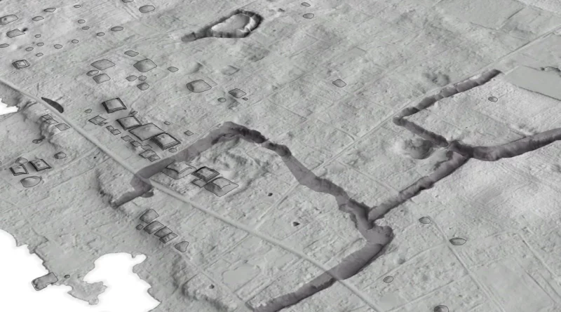 Relevé au LiDAR montrant des structures enfouies sous la végétation dans le Pacifique