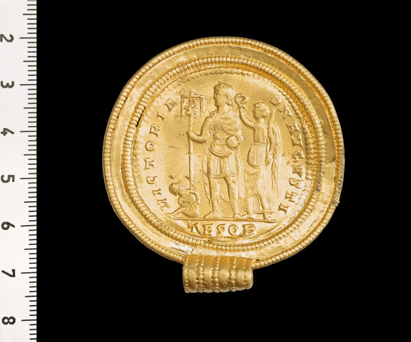 Médaille romaine en or du trésor de Vindelev au Danemark