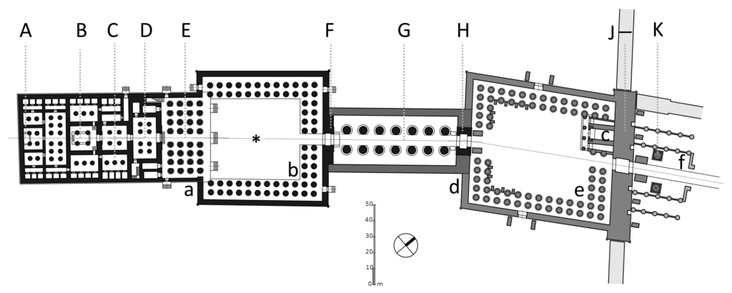 Plan du temple de Louxor