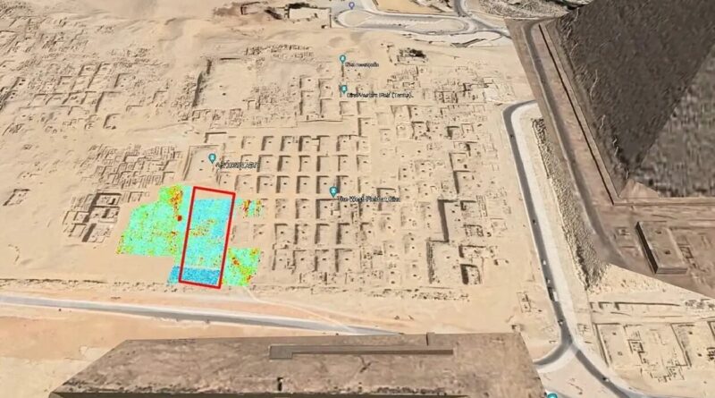 Anomalie retrouvés par des archéologues près des pyramides de Gizeh