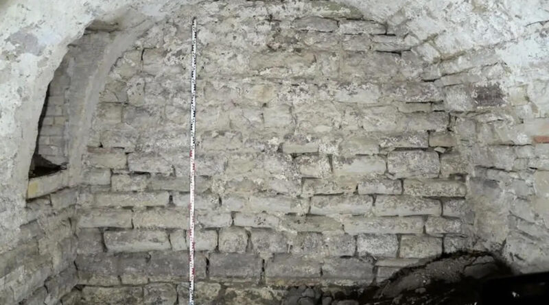 Vue des vestiges du palais épiscopal de Merseburg