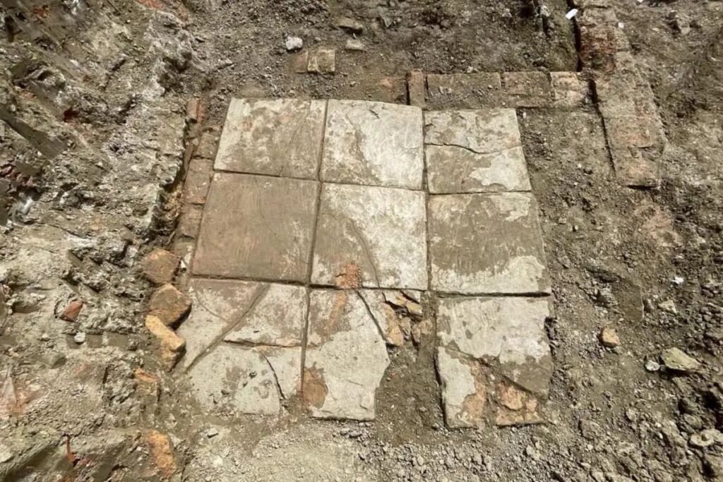 Ruines d'une villa romaine à Durres en Albanie