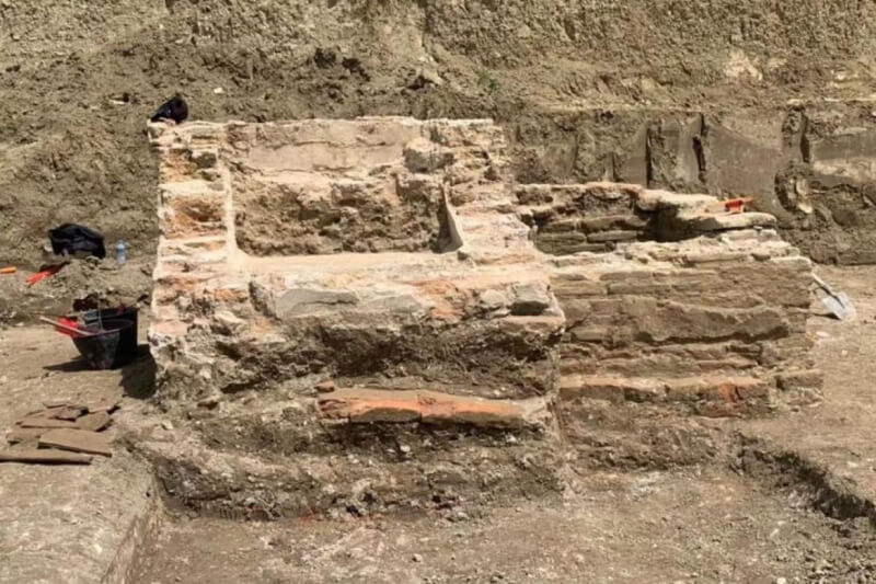 Ruines d'une villa romaine à Durres en Albanie