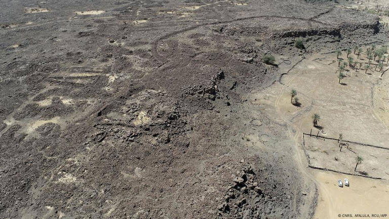 Vue aérienne du site archéologique d'al-Natah en Arabie Saoudite