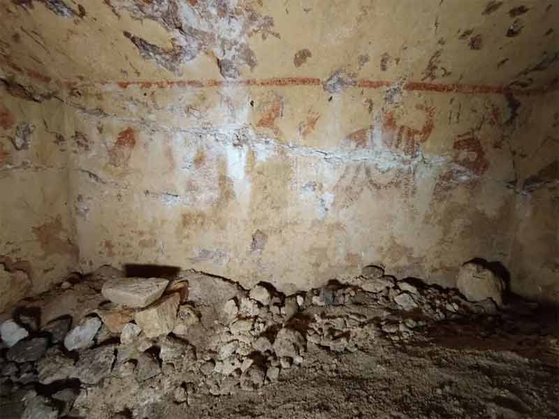 Découverte d'une tombe étrusque ornée de fresques dans la nécropole de Monterozzi