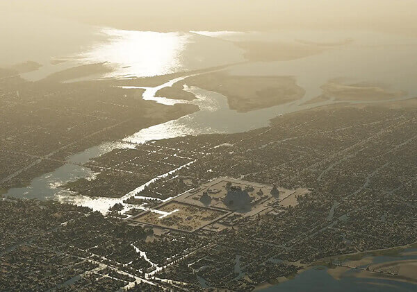 Carte interactive 3D de Tenochtitlan, la capitale des Aztèques