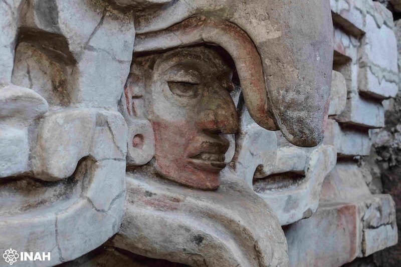 Sculpture de hibou d'une tombe zapotèque à San Pablo Huitzo, dans la région d´Oaxaca