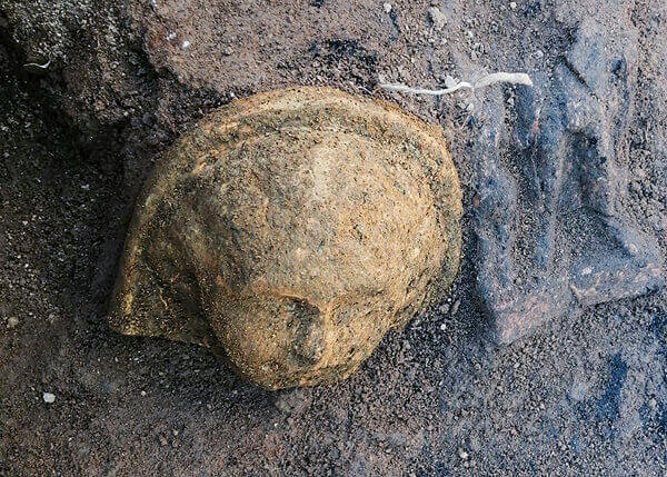 Vestige archéologique découvert à Pietralata, près de Rome
