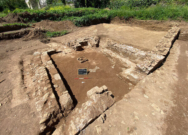 Fouilles archéologiques d'un temple d'Hercule à Pietralata, près de Rome