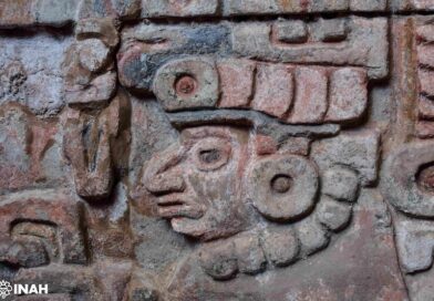 Sculpture d'une tombe zapotèque à San Pablo Huitzo, dans la région d´Oaxaca