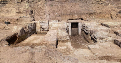 Fouilles archéologiques de tombes républicaines à Pietralata, près de Rome