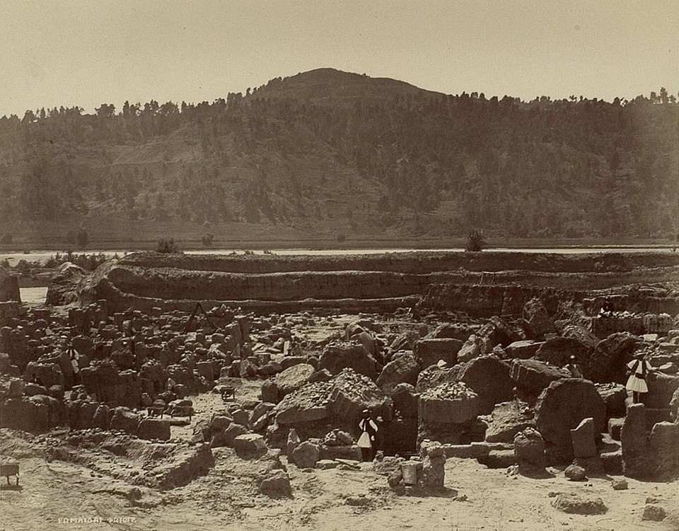Vue des fouilles de la mission allemande en 1875-1876