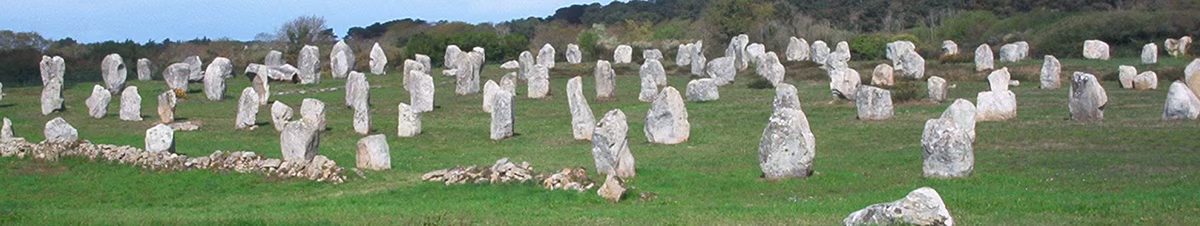 Grands sites mégalithiques d'Europe, vue de Carnac en Bretagne