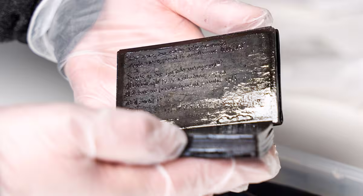 Carnet médiéval retrouvé dans des latrines à Paderborn, Allemagne
