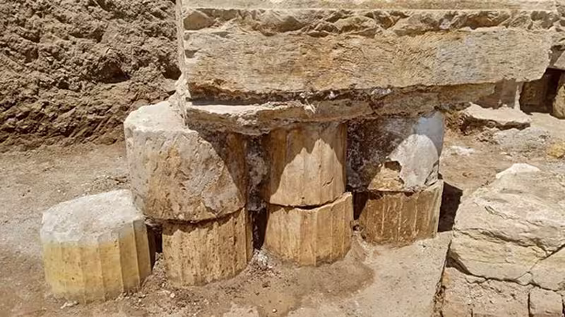 Vestiges romains à Héracleopolis Magna en Egypte