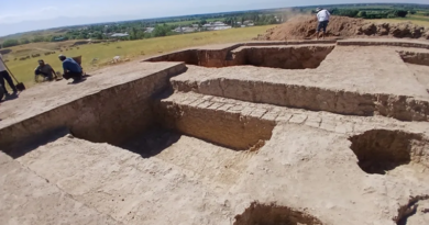 Fouilles archéologiques d'un palais royal du VIIIe siècle dans la région de Samarcande, Ouzbékistan