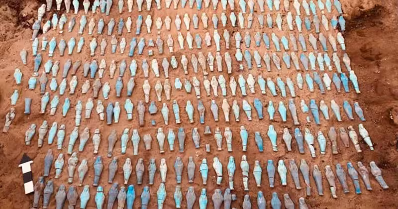 560 oushabtis découverts dans la nécropole de Quesna dans le delta du Nil