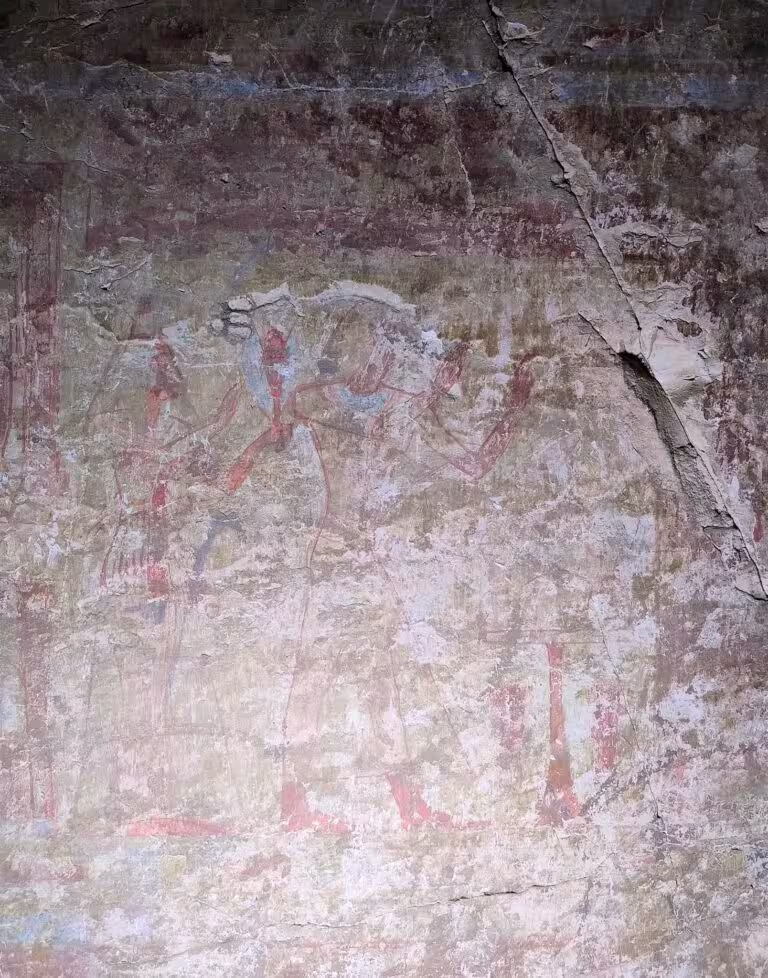 Bas-reliefs peints de la tombe de Paser, datant du Nouvel Empire, à Cheikh Abd el-Gourna près de Louxor