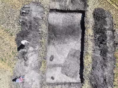Vue des fouilles du sanctuaire de Chleby en République Tchèque
